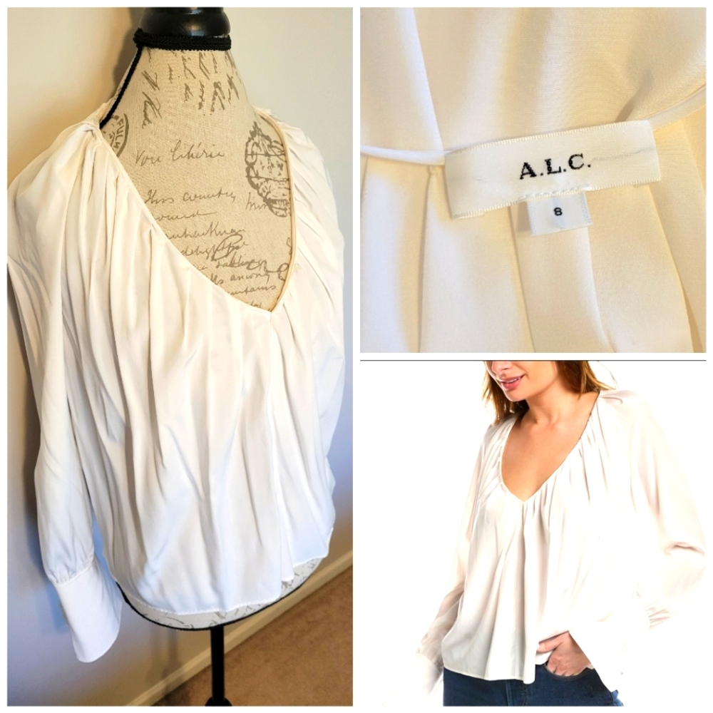 A.L.C Warren Silk Blend Blouse